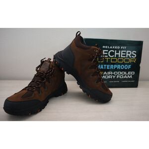 Skechers 204910/CDB Men's Sz 9.5M Dark Brown Rickter-Branson Hiking Boots